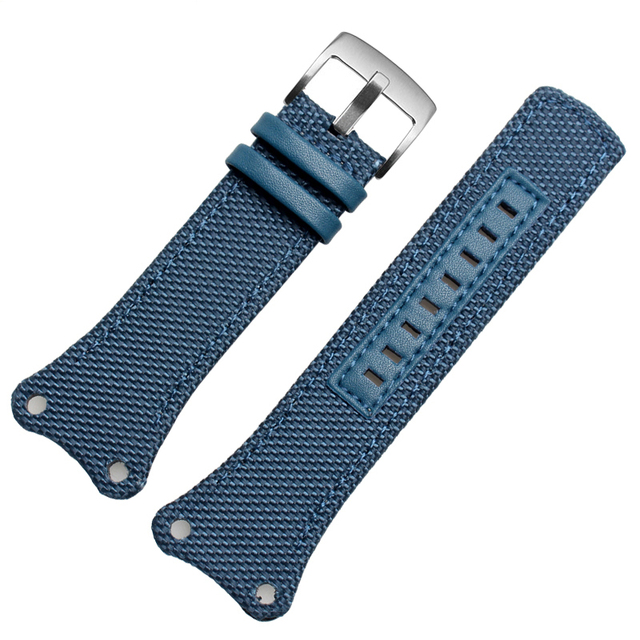 Nylon+Leather Watchband Thickened Canvas Strap For K4b381b6 K4b381b3 K4B384B6 Waterproof Wristband Watch Band 30mm Black With Tool