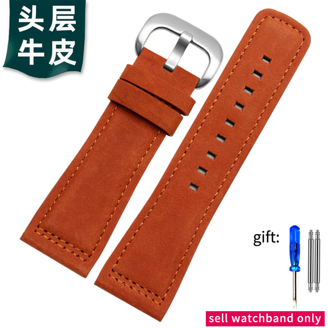 Genuine Leather Watch Band Men For Seven Friday M2/02 P1B/01 P2B/02 First Layer Cowhide Leather Bracelet Female 28mm Watch Strap