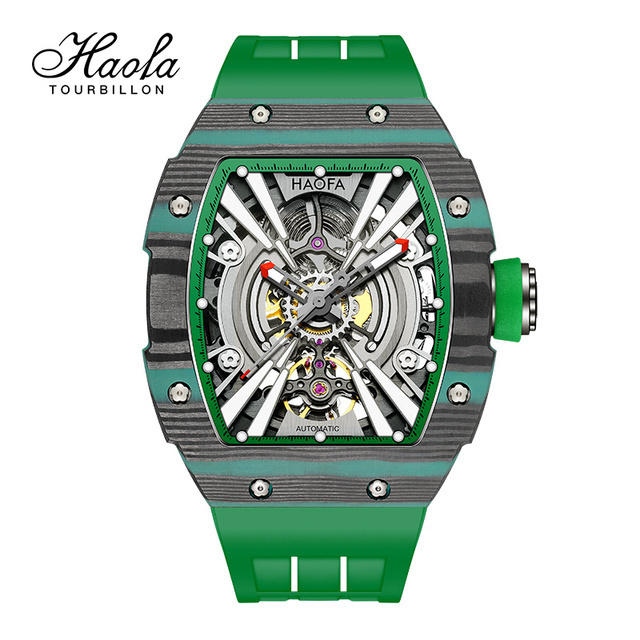 Haofa luxury automatic men's watch skeleton mechanical self-wind luminous movement men's watch 80H power reserve 1906