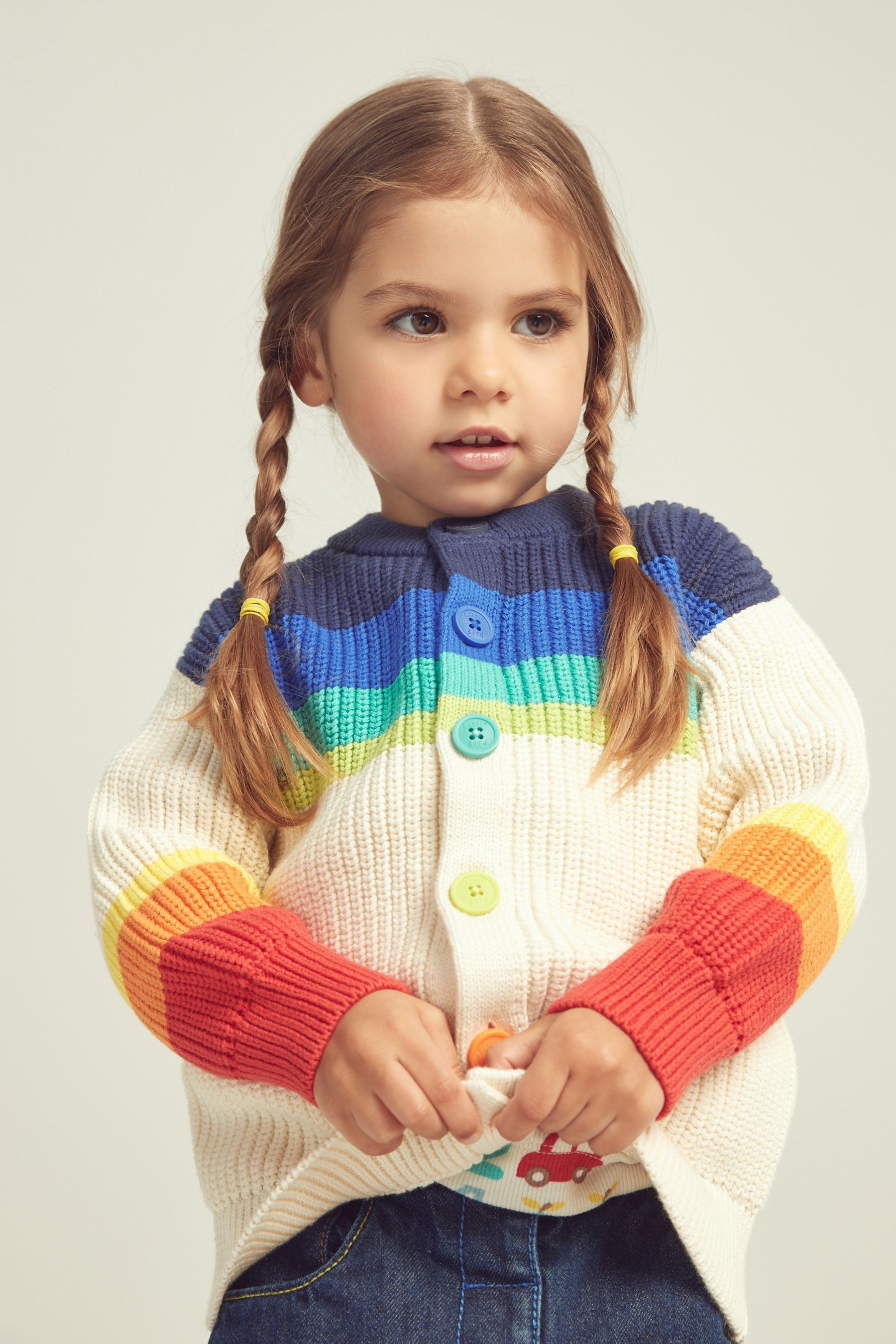 Little Bird Rainbow Knitted Cardigan