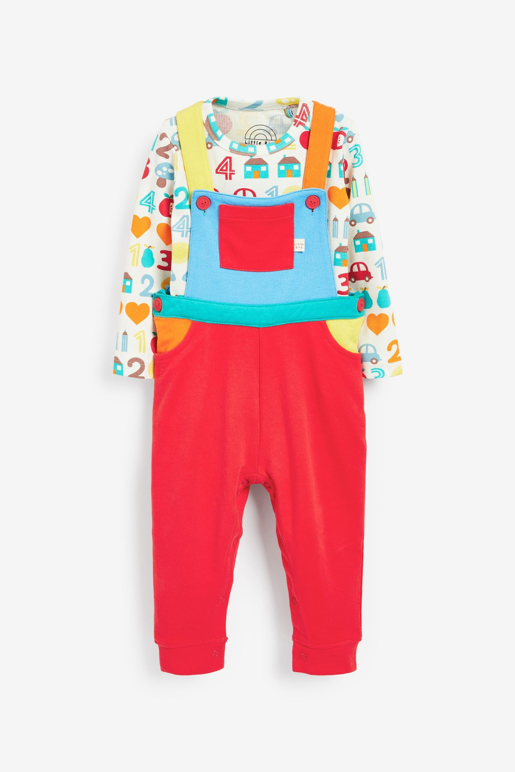 Little Bird Colourblock Dungaree Set