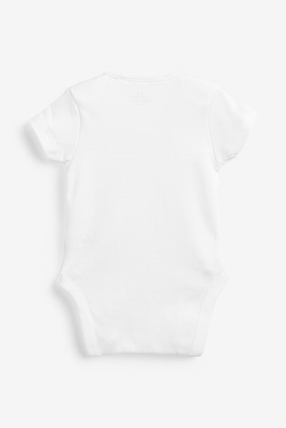 5 Pack Plain Short Sleeve Baby Bodysuits (0mths-3yrs)