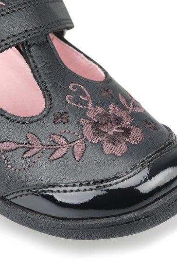 Start-Rite Dance Black Leather/Patent Smart First Steps Shoes