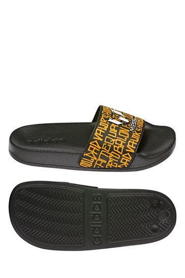 adidas Adilette Youth And Junior Black Sandals