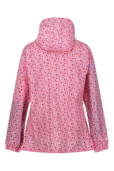 Regatta Womens Pink Printed Waterproof Pack It Jacket