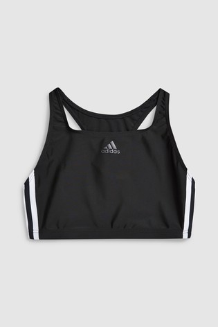 adidas Black Two Piece 3 Stripe Bikini