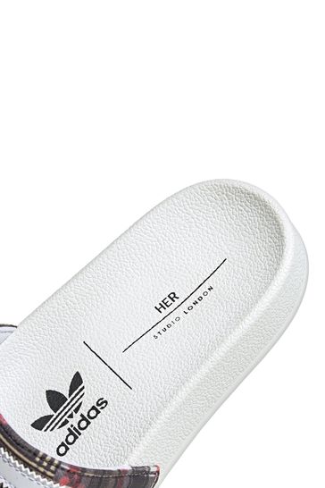 adidas Originals White Adilette Sliders