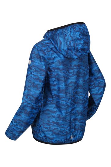 Regatta Blue Printed Lever Waterproof Shell Jacket