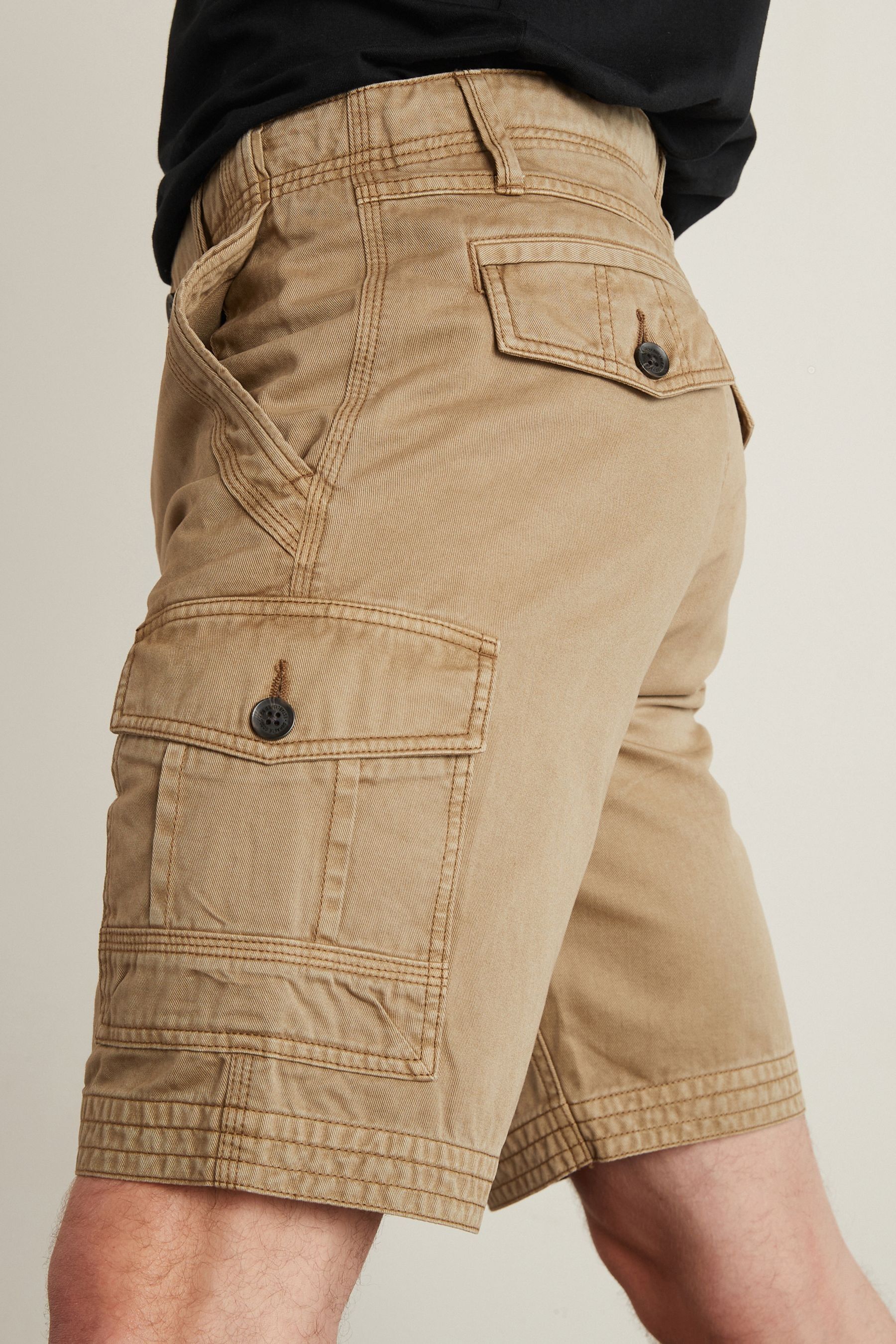 Premium Laundered Cargo Shorts Regular Length