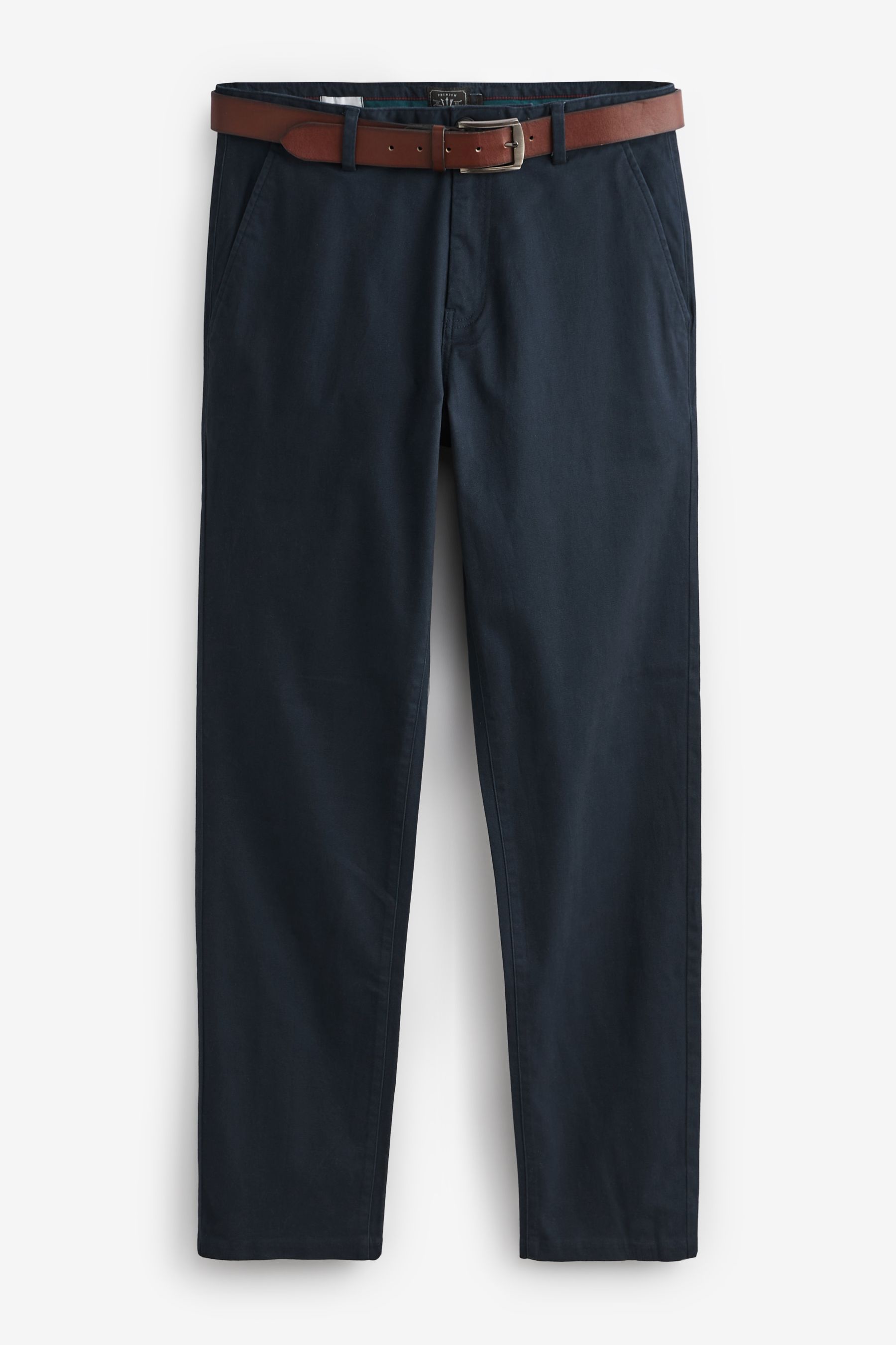 Belted Soft Touch Chino Trousers Straight Fit