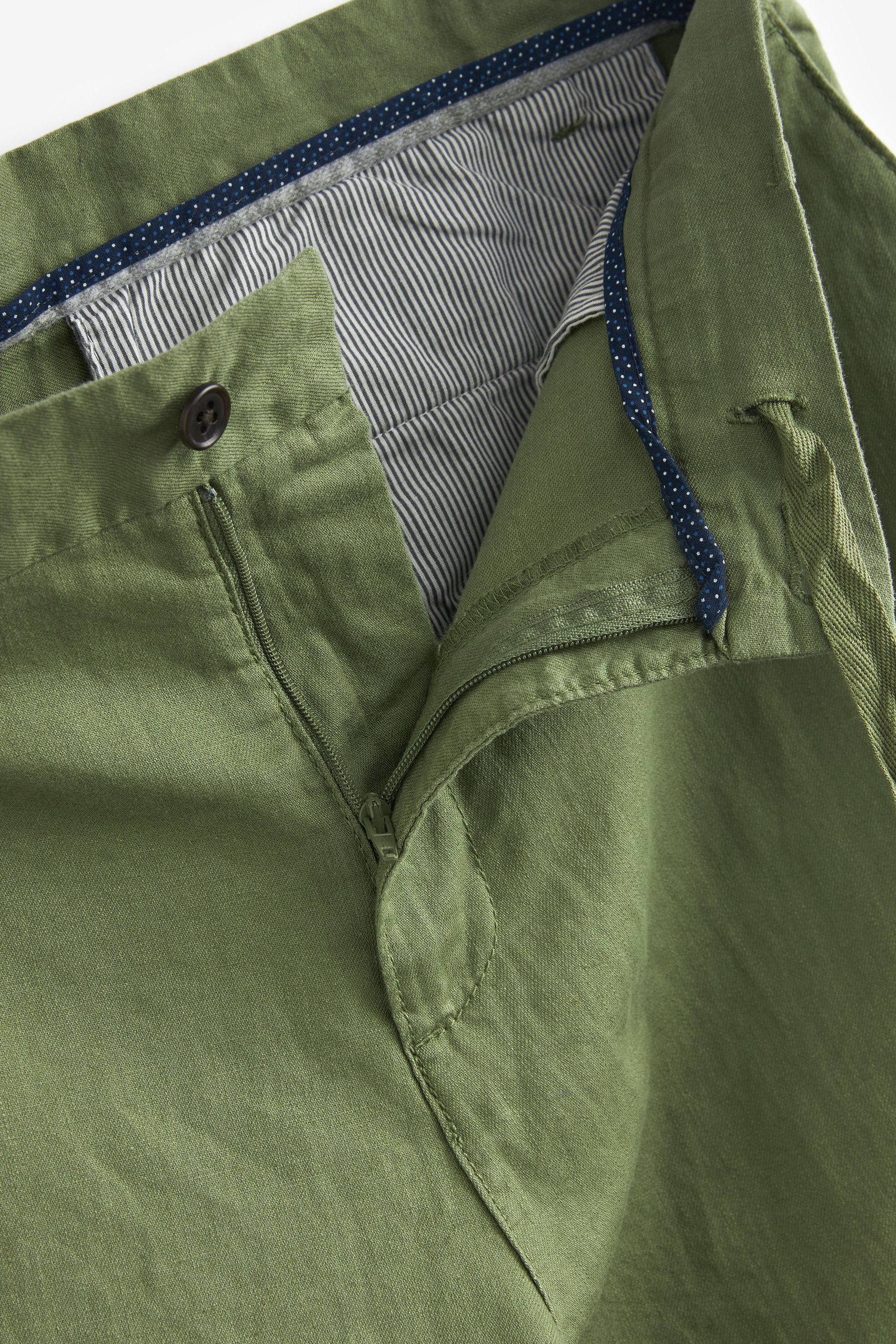 Linen Blend Cargo Trousers