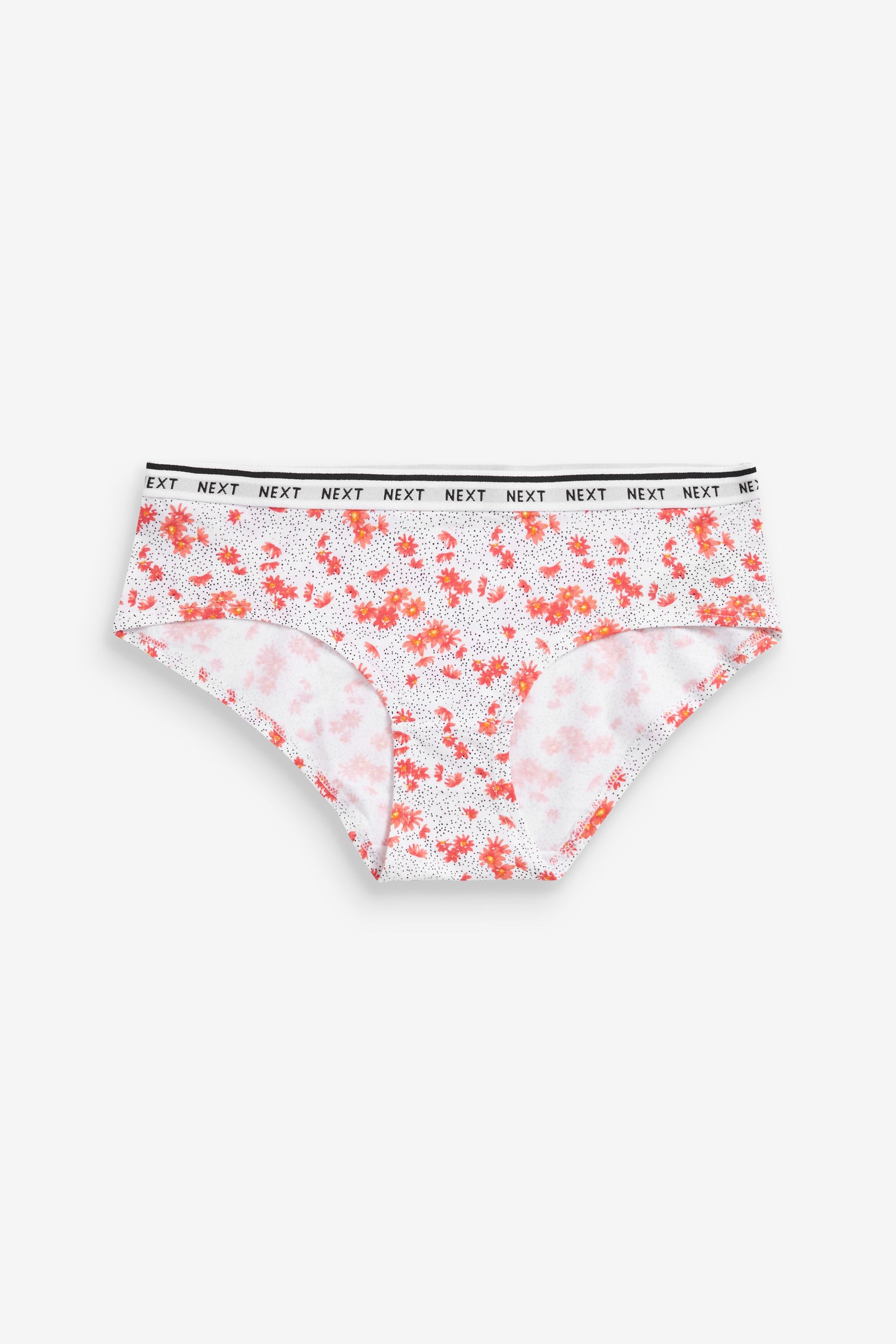 Cotton Rich Logo Knickers 4 Pack High Leg