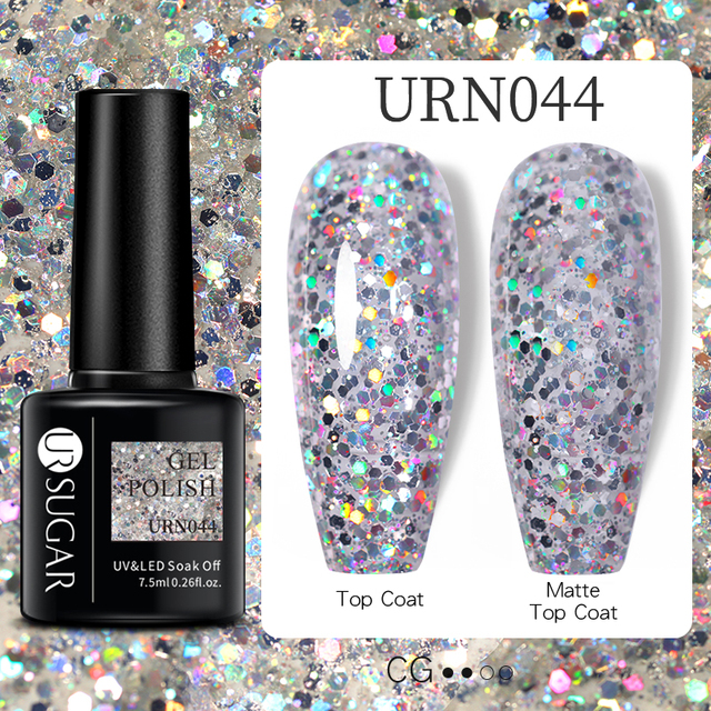 UR SUGAR 7.5ml Glitter Reflective Gel Nail Polish Manicure Nail Art Semi Permanent UV LED Nail Polish Lamp