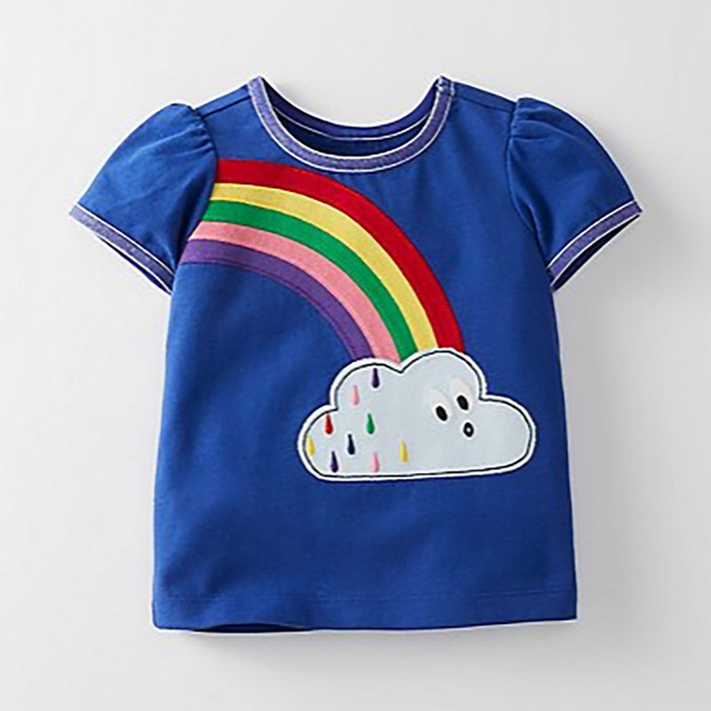 Little maven 2022 summer baby girls T-shirt cotton soft and comfortable lovely tops baby boy children casual clothes