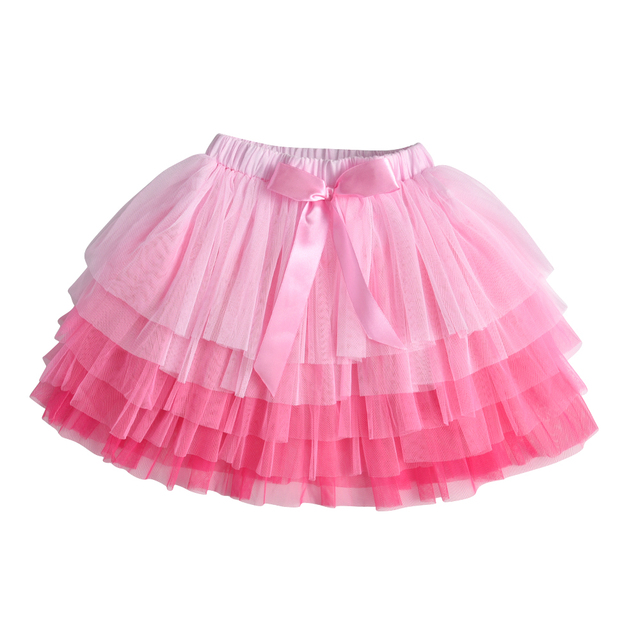 DXTON Girls Skirt Mesh Children's Skirt Girls Tutu Skirt Layered Tutu Skirt Prom Party Prom Dress Clothes