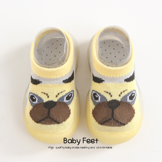 Unisex baby shoes first baby shoes first walkers boy soft sole rubber outdoor baby shoes cute animal socks baby anti-slip