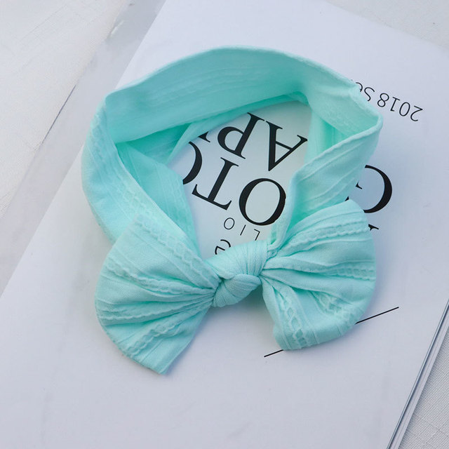 Baby Hair Band Girls Bow Elastic Headbands Turban Baby Hair Accessories Kids Headpiece 18 Colors