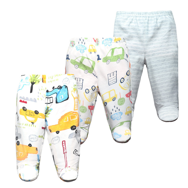 3pcs/lot Baby Pants 100% Cotton Autumn Spring Newborn Baby Boys Girls Pants Toddler Wear Infant Toddler Cartoon For Baby Clothes