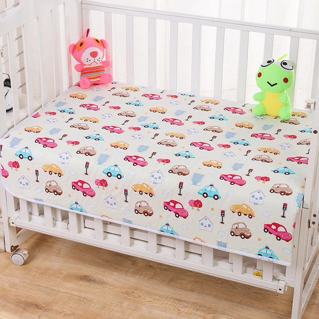 Waterproof Bed Sheet Baby Urine Changing Mat Cotton Reusable Infant Changing Diaper Mattress Cover Washable Newborn Crib Nappy Mattress