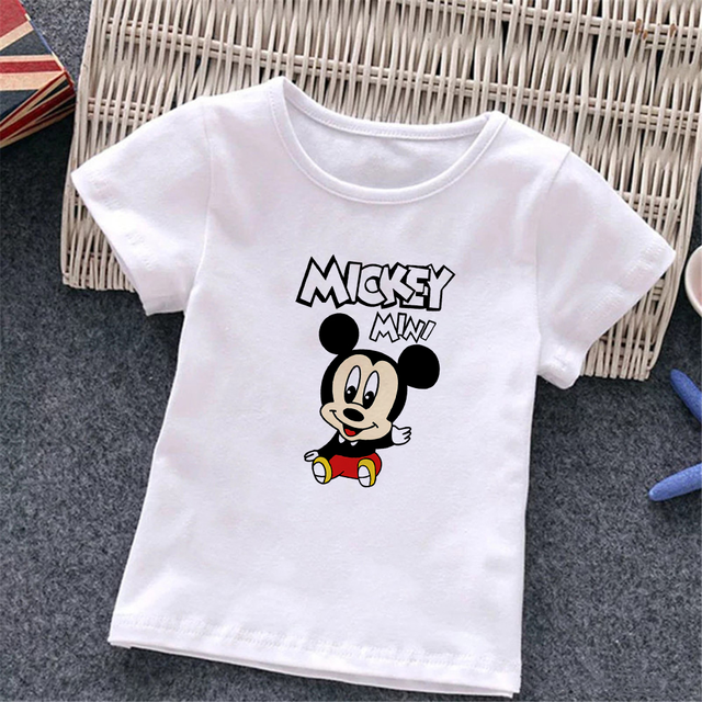 Baby Donald Duck T-shirt Cute Cartoon Print T-shirt Summer White O-Neck Short Sleeve Baby Boys Girls Clothes Baby Clothes