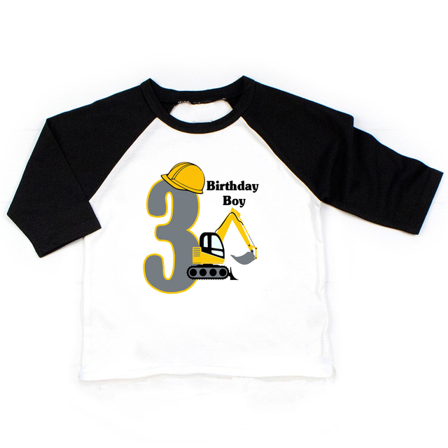 Dinosaur Birthday Shirt Birthday T-shirt Birthday Trcuk Tee Dinosaur Shirt Party Dinosaur Theme Gift Boys Fashion T-shirt