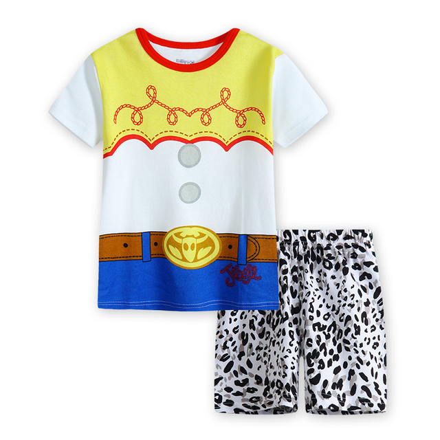 New Kids Boys Girls Clothes Baby Princess Pajamas Summer Short Sleeve Set Cartoon Minnie Children Sleepwear