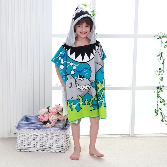 Cartoon Baby Bath Towel Microfiber Cotton Hooded Beach Towel Newborn Cape Towels Soft Poncho Kids Bathing Stuff Infant Towel