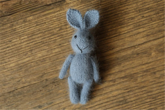 Newborn Photography Props Handmade Knitted Dolls Rabbit Bear Baby Photography Studio Accessories