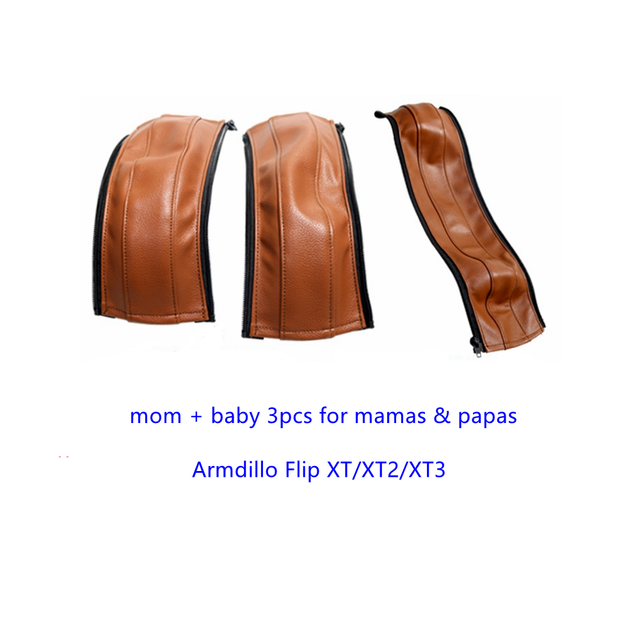 Leather Covers For Amaz and Papas Armadillo Flip XT/XT2/XT3 Stroller Trolley Cart Handle Sleeve Armrest Protective Cover Accessories