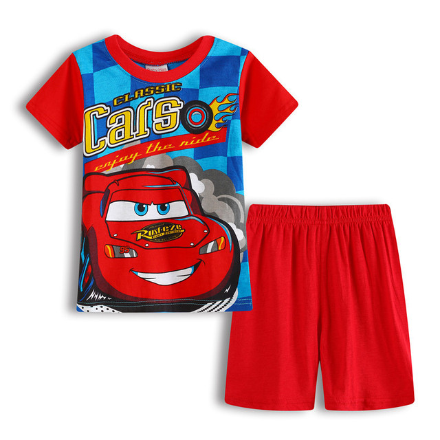 New Children Pajamas Sets Kids Boys Girls Cars Baby Clothes Sleepwear Cotton Pajamas Lightning McQueen Cartoon Sleepwear Set