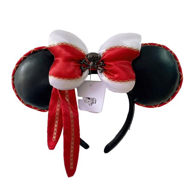 Original Disney Mickey Mouse Headband for Women Sequin Ears Costume Headband Cosplay Plush Adult Kids Headband