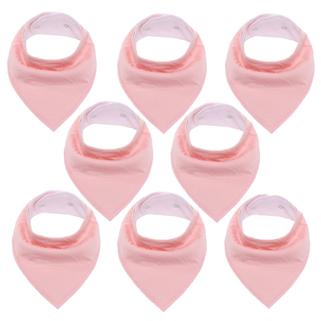 8pcs Baby Bibs Baby Saliva Bobble Bibs Unisex Bibs Set for Drooling and Teething 100% Organic Cotton Newborn Absorbent Soft Bibs