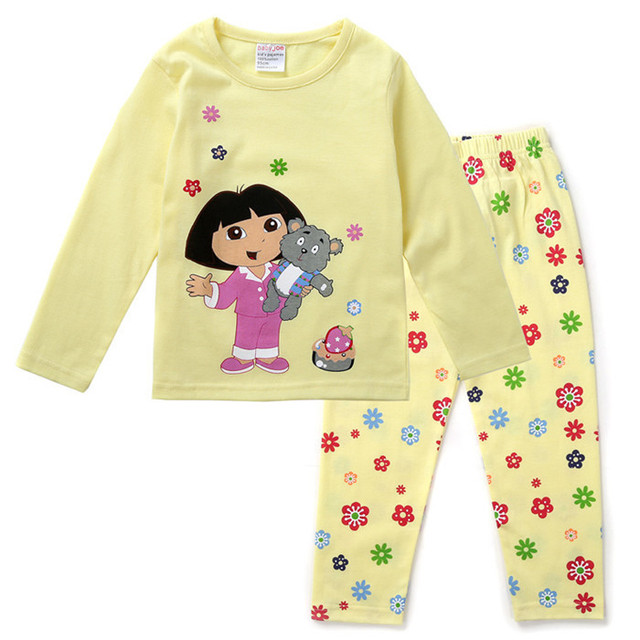 New Children's Rapunzel Clothing Set Boys Sleepwear Clothes Kids Pajamas Set Baby Girls Cotton Pajamas Cartoon Pajamas