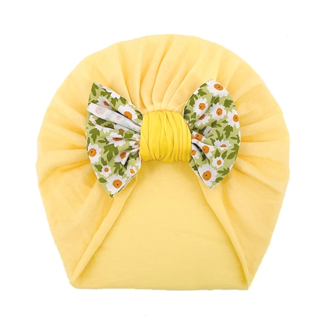 Baby Hat Bows Knot Hat Floral Bowknot Knit Newborn Bonnet Headwear