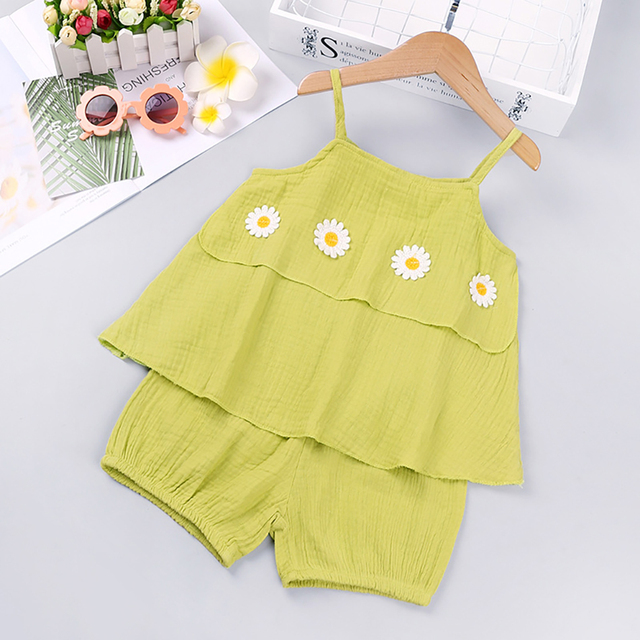 Summer Children Girls Dress Ribbed Knitted Girls Ruffles Princess Dresses Casual Teenage Daily Kids Clothes 1-4Y JYF