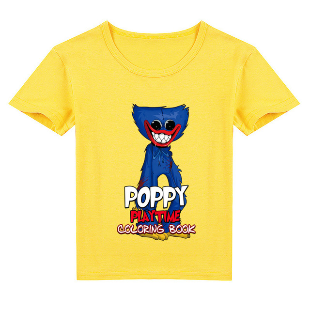 Playtime Poppy Horror Game Kids T-shirt Harajuku Graphic Houji Wuji T-shirt Boys Short Sleeve T-shirt Summer Cartoon Girl T-shirt