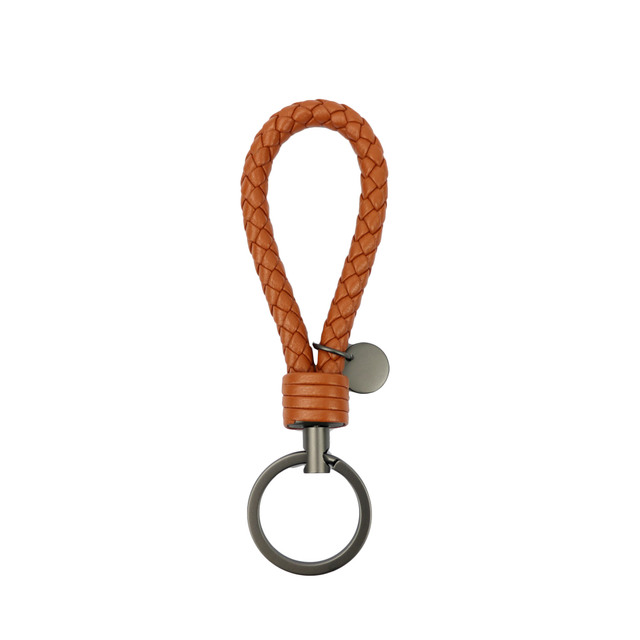 New Fashion Sheepskin Key Chain for Car Keys Clip Ring Women Weave Leather Key Holder Organizer Top Quality Men's Key Ring