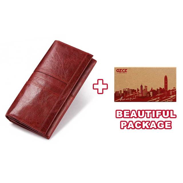 New Fashion Women's Leather Wallet Genuine Leather Women Wallet With Clip Card Holder Business Card Holder