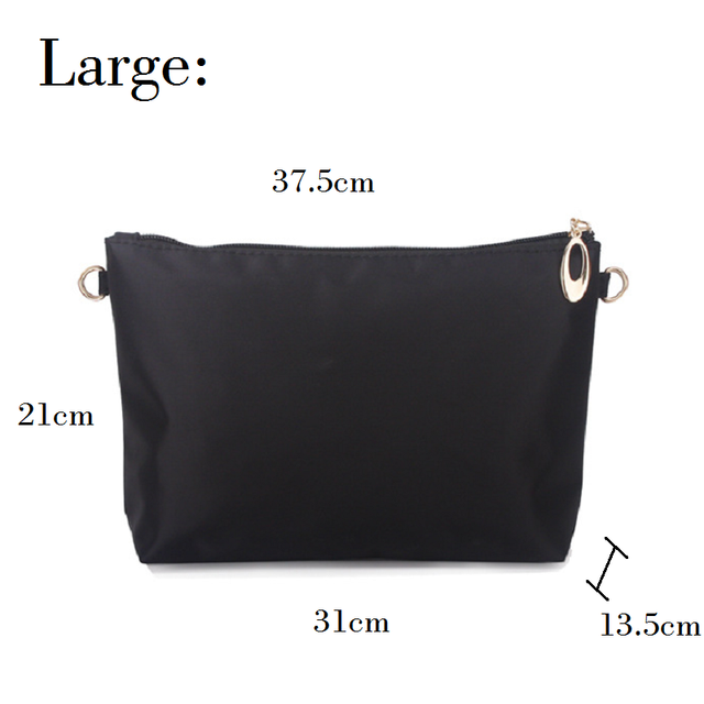 Nylon Bag Insert Organizer With Soft Zipper Pockets Light Perfect Purse Organizer To Keep Everything Stylish Bolsa De Maquiagem