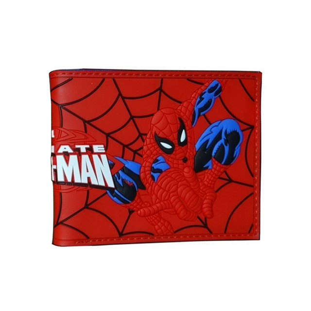 Disney Marvel Animation Peripheral Spiderman Short Leather Wallets Wallet Purse For Men Unique Wallet Wallet Women