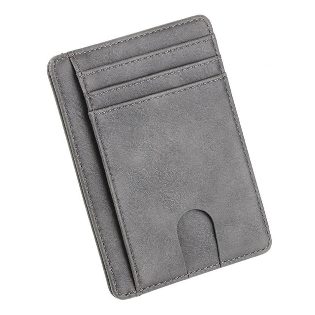 Slim rfid blocking leather wallet credit id card holder money purse for men women fashion bag