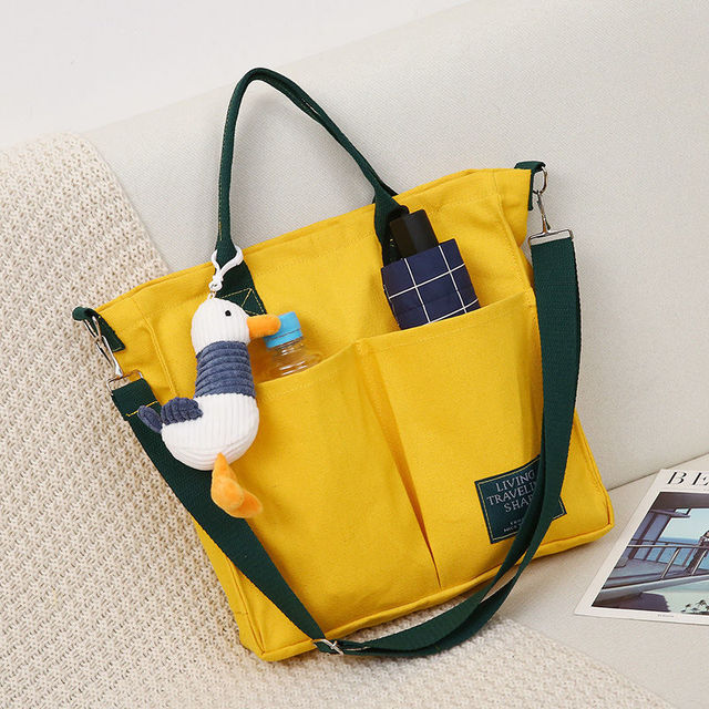 Women Canvas Handbags Female Shopping Bags Shoulder Bag Environmental Storage Bag Reusable Foldable Eco Grocery Bags Bolso