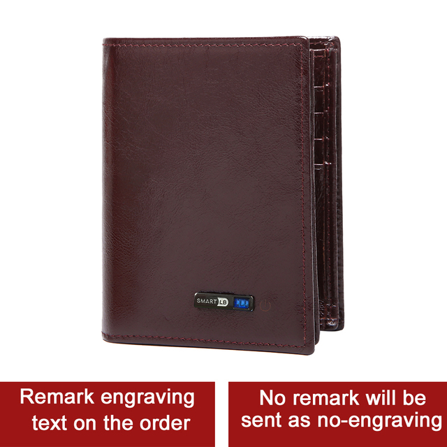 SmartLB Smart Anti-theft Wallet GPS Bluetooth Tracker Leather Wallet Clutch Mini Card Holder Christmas Gift for Father's Day