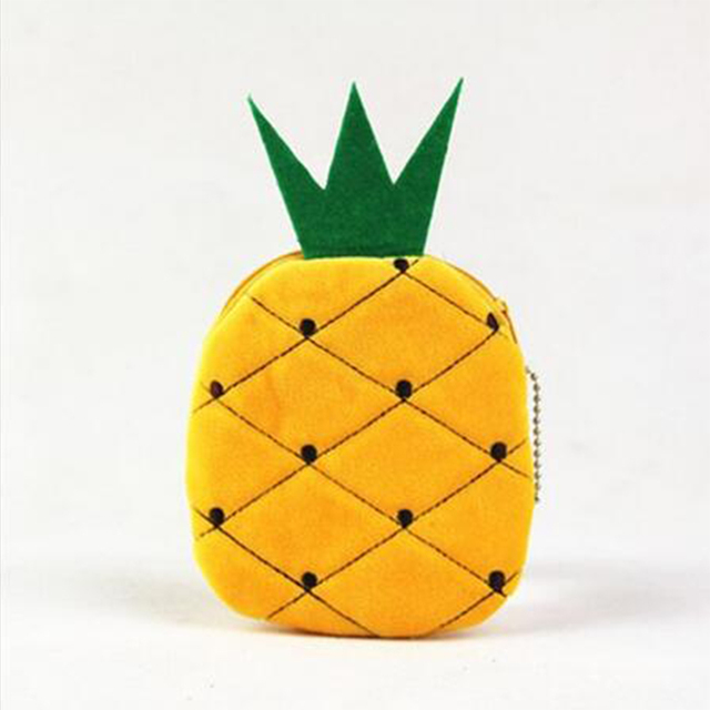 All Cartoon Fruits Coin Bag Clutch New 8cm Pineapple Orange Plush Coin Purse Purse Pouch; Baby Coin Bag Pouch Purse