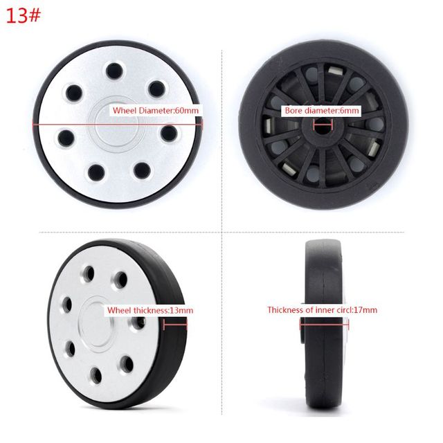 1PC Luggage Plastic Swivel Wheels Rotation Suitcase Replacement Wheels