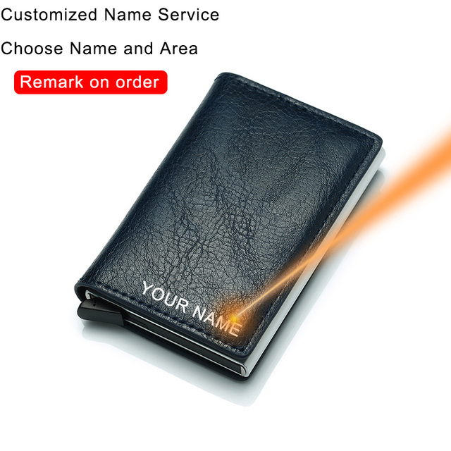 Carbon Fiber Anti RFID Bank Card Holder Men Women Business Credit Card Holder Card Holder Wallet Leather Case Bag Popwallet Logo Dropshipping