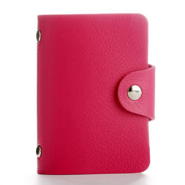 Fashion PU Leather 24 Bit ID Card Holder Multifunctional Business Bank Card Case Men Women Credit Passport RFID Wallet Bag Wallet