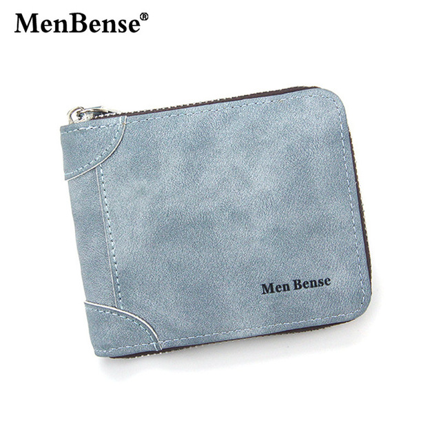 New Fashion Men's PU Zipper Wallet Men Wallet Small Coin Purse Wallet Men Wallet Coin Bag Card Holder Coin Purse Men