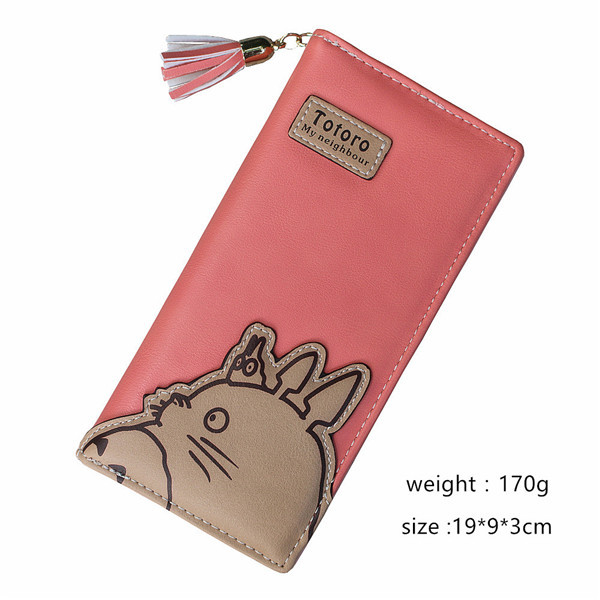 High Quality Women Wallets Totoro Design Ladies Clutch PU Leather Wallet Student Coin Purse Money Bags Long/Short Card Holder