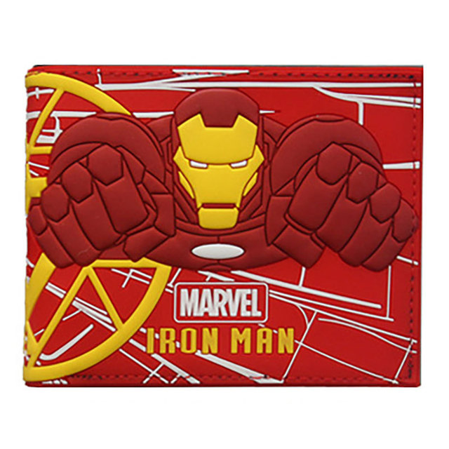 Disney Marvel Avengers Iron Man Spider-Man give boys birthday gifts anime cartoon short two fold wallet purse